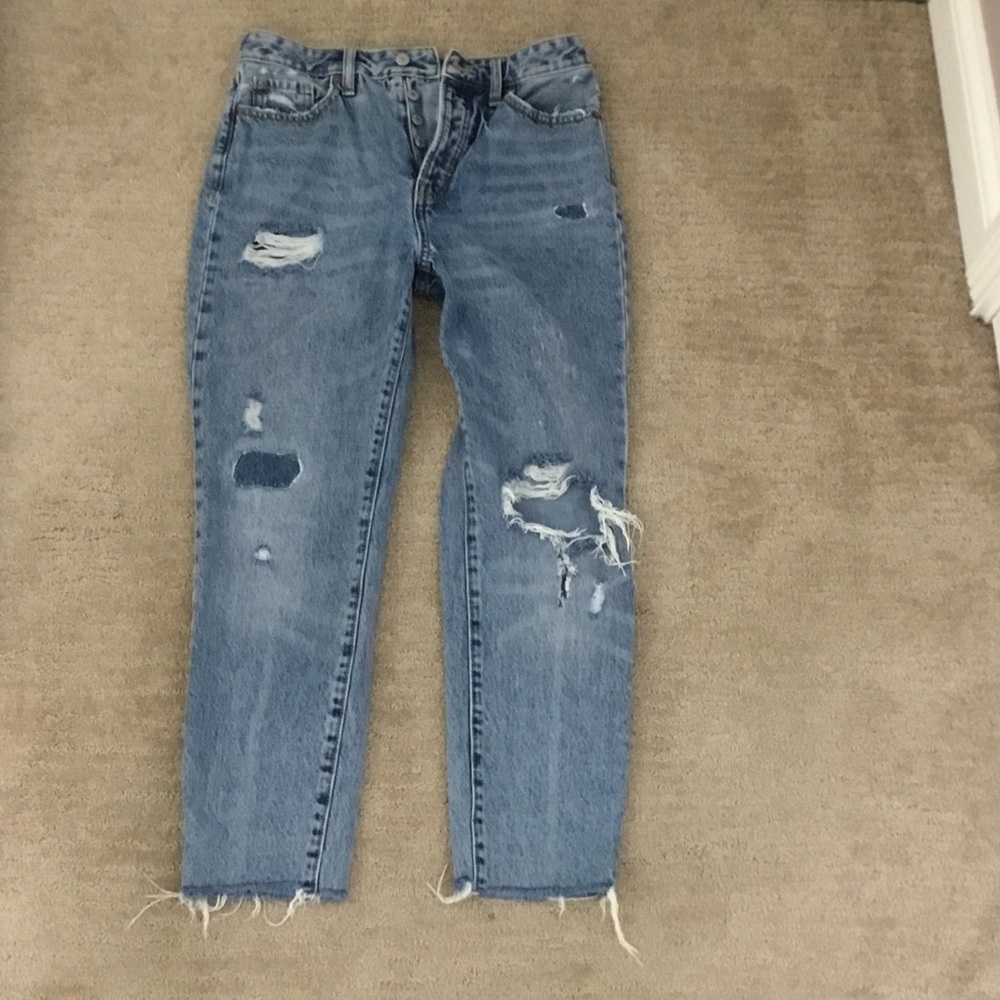 Old Navy Blue Straight Leg Jeans Classic Fit